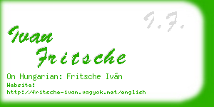 ivan fritsche business card